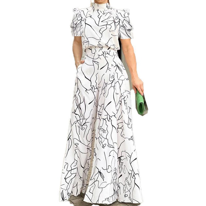 Damen Jumpsuit mit elegantem Wickeloberteil und modischem Oversized-Schnitt Drune