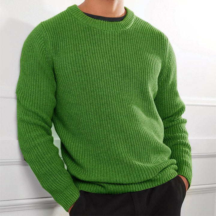 Herren Strickpullover mit strukturiertem Design und Rundhalsausschnitt Drune