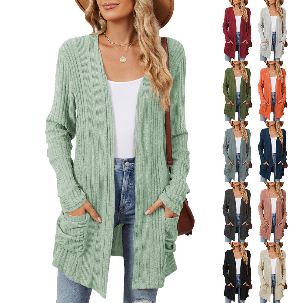 Damen lässiger Strickcardigan Drune