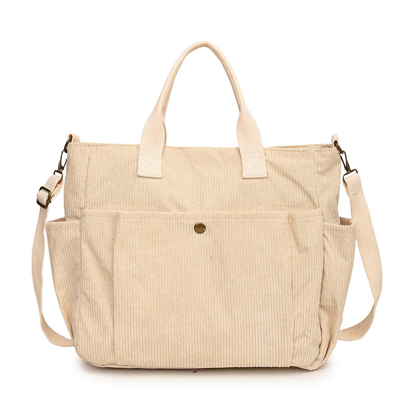 Drune | Corduroy Schultertasche Mit Bequemem Band