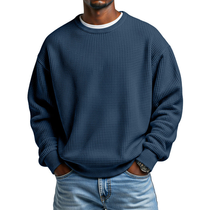 Herren Bequemer Sweatpullover mit Waffelstruktur Drune
