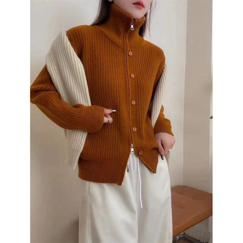 Damen Hochwertiger Rippstrickpullover mit elegantem Design Drune