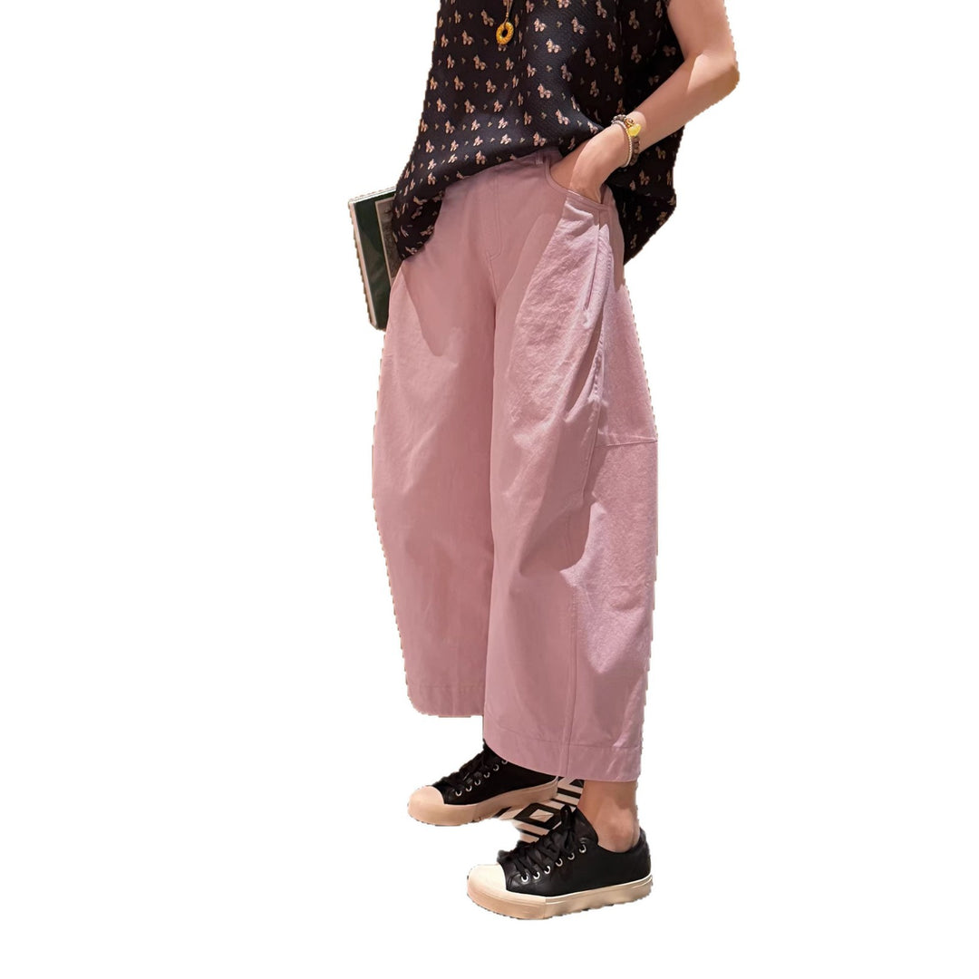 Damen Weite Culotte-Hose mit hoher Taille, Five-Pocket‑Detail & legerer Bundfalte Drune