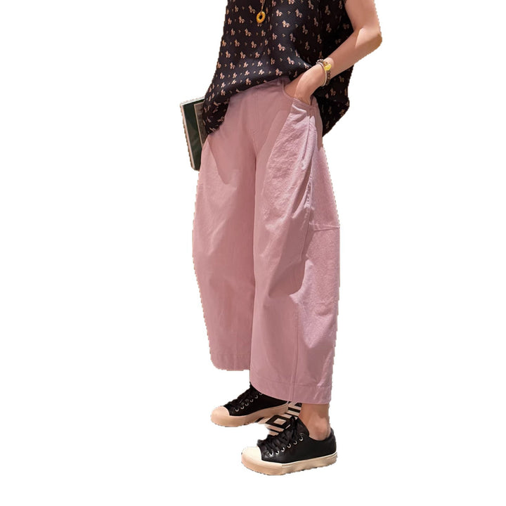 Damen Weite Culotte-Hose mit hoher Taille, Five-Pocket‑Detail & legerer Bundfalte Drune