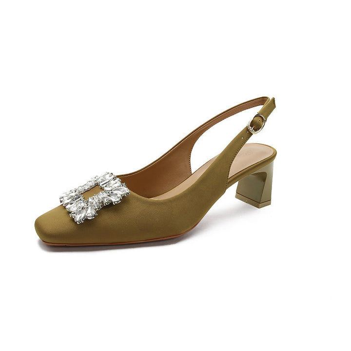 Damen Slingback-Pumps mit funkelndem Schmuckdetail Drune