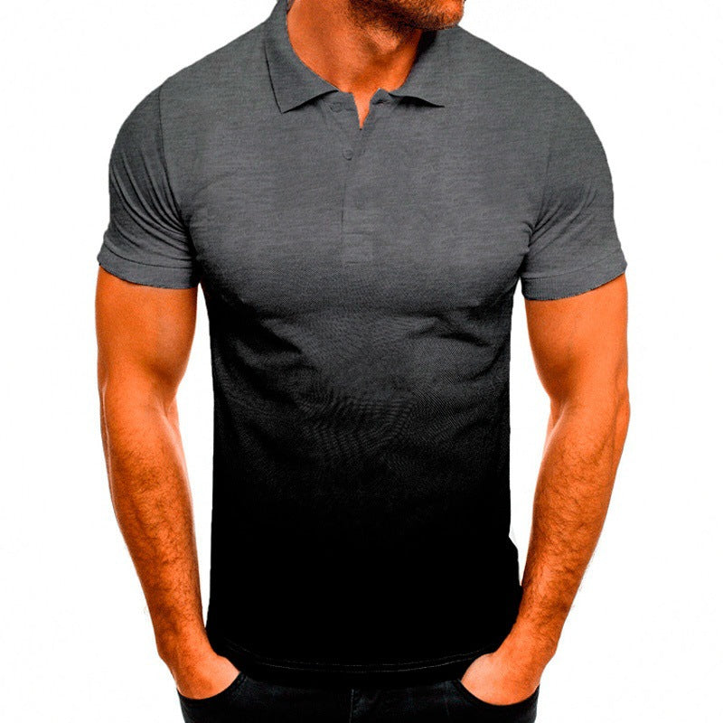 Herren Poloshirt mit elegantem Farbverlauf und modernem Design Drune