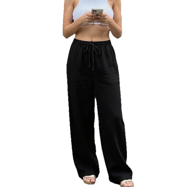 Damen Weite Leinenhose Drune