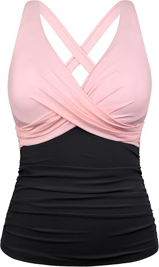 Damen Sportliches Tankini-Oberteil mit floralem Schnitt Drune