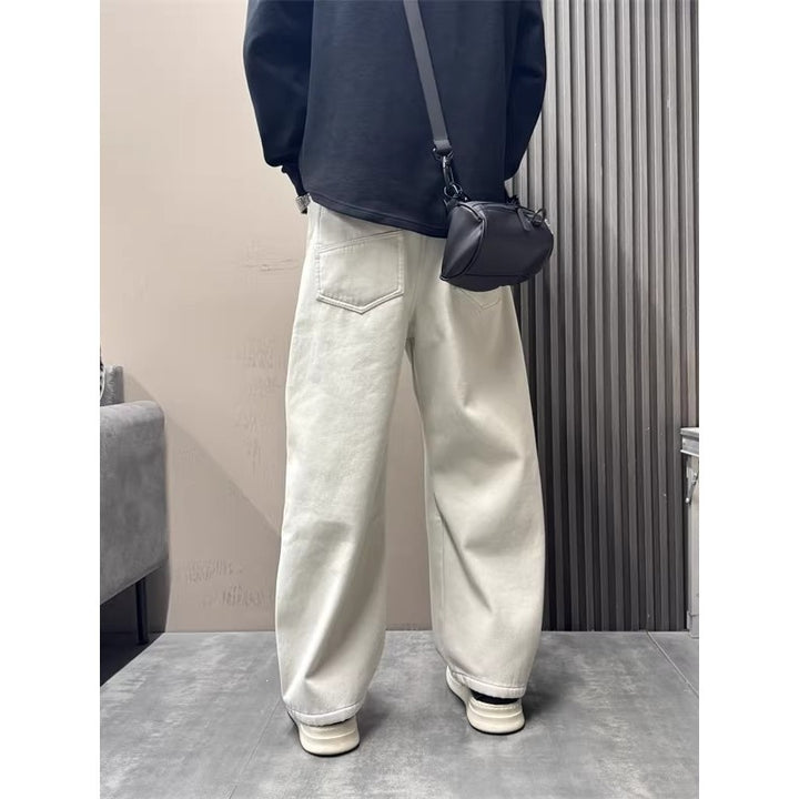 Herren Weite Cargo-Hose im Baggy-Stil mit Knieverstärkung und aufgesetzten Taschen Drune