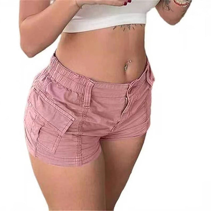 Damen bequeme Cargo-Shorts mit elastischem Bund und praktischen Taschen Drune
