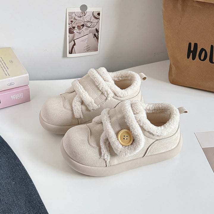Damen Sneaker mit kuscheligem Innenfutter und praktischer Knopfakzent Drune