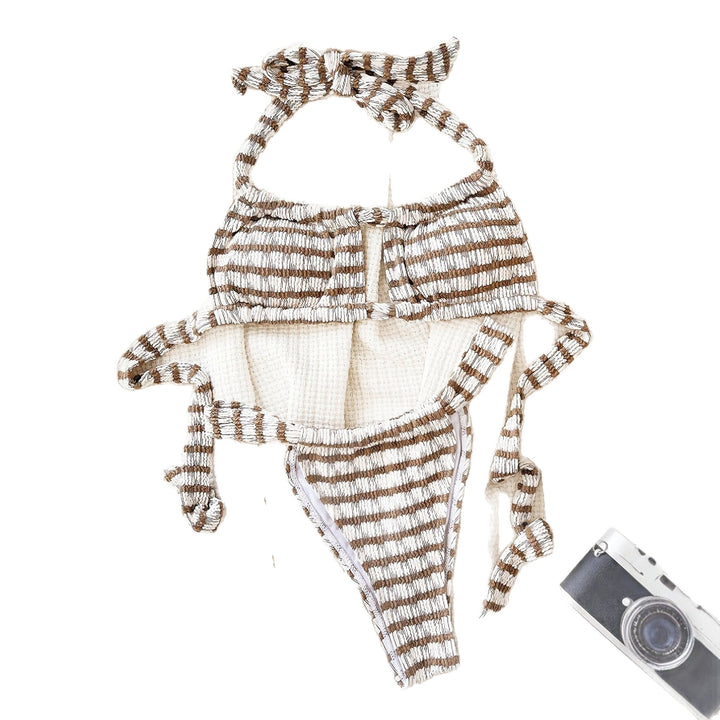 Damen Sportliches Bikini-Top mit Tiefer Ausschnitt Drune