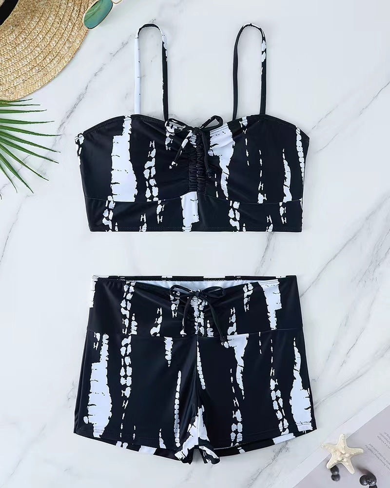 Damen Sportliches Bikini-Set mit verstellbaren Trägern Drune