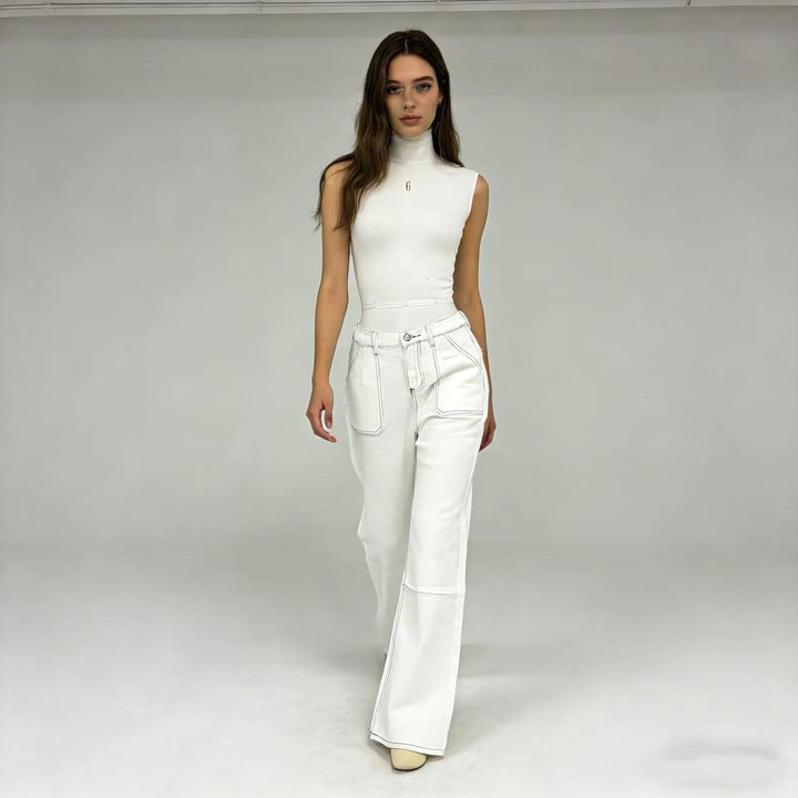 Damen High-Waist Jeans im Vintage-Stil Drune