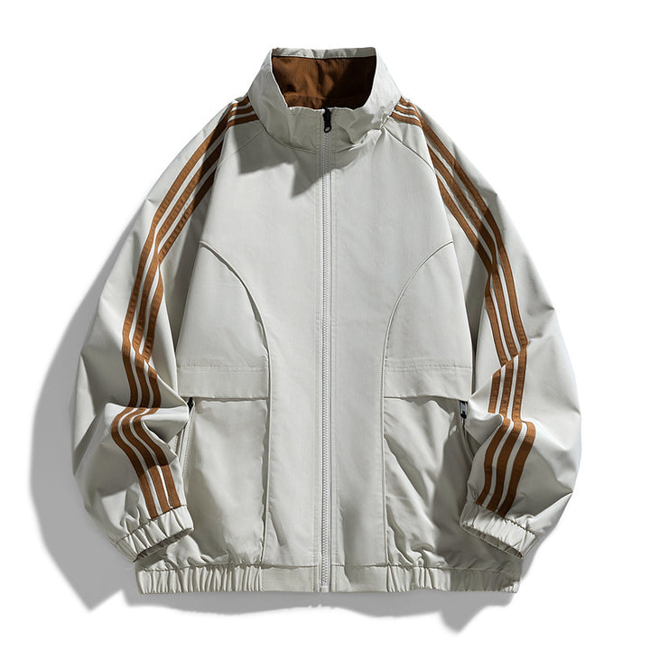 Herren Sportliche Übergangsjacke mit hohem Kragen und Reißverschlusstaschen Drune