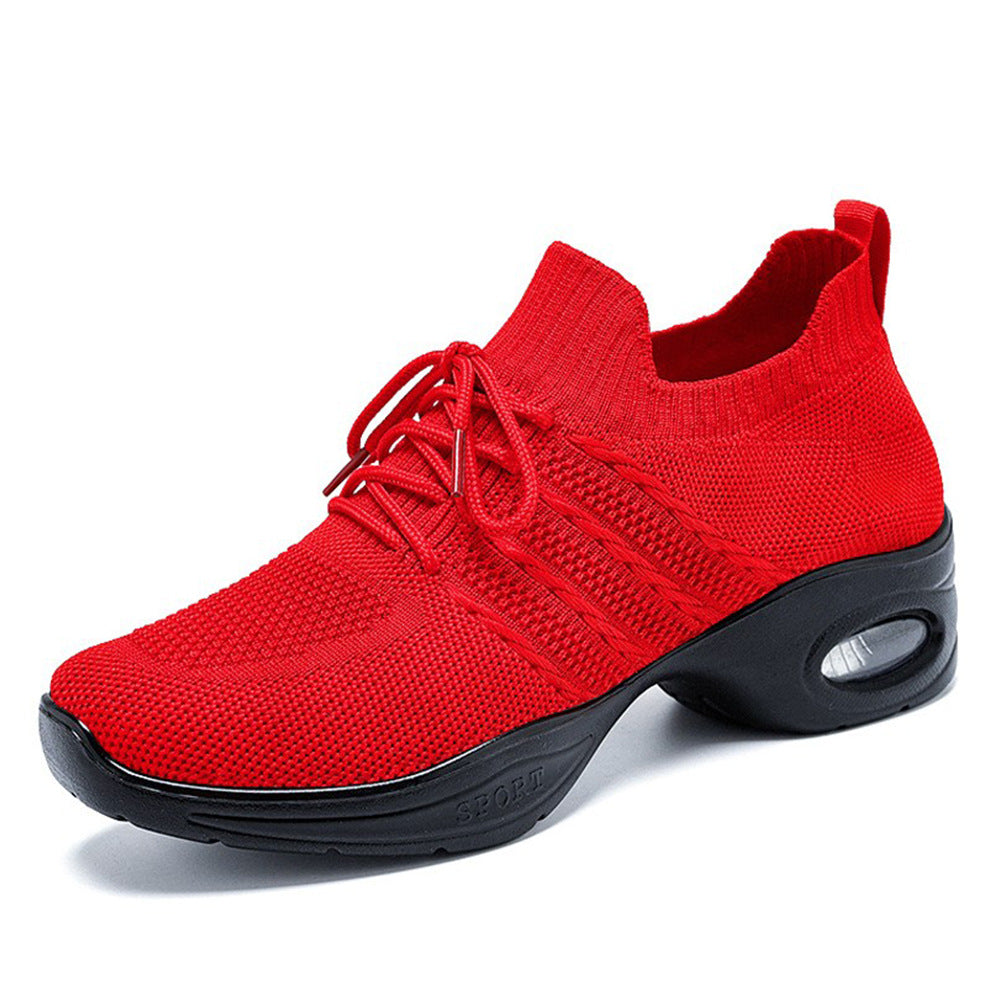 Damen nan avantgardistischer Strick-Plateau-Sneaker mit gepolsterter Air-Unit, sockenähnlichem Einstieg und ergonomischem Memory-Fußbett Drune