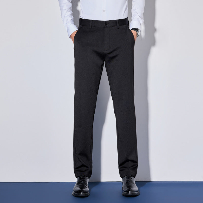 Herren Elegante Business-Hose mit geradem Schnitt und elastischem Bund Drune