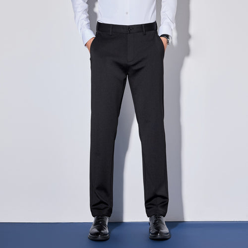 Herren Elegante Business-Hose mit geradem Schnitt und elastischem Bund Drune