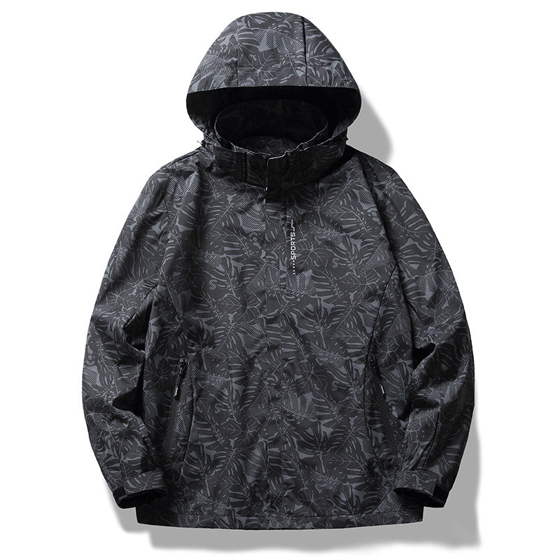 Herren Atmungsaktive Wind- und Wasserabweisende Outdoor-Jacke Drune