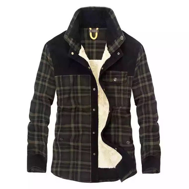 Herren Fleecegefütterte Flanelljacke Drune