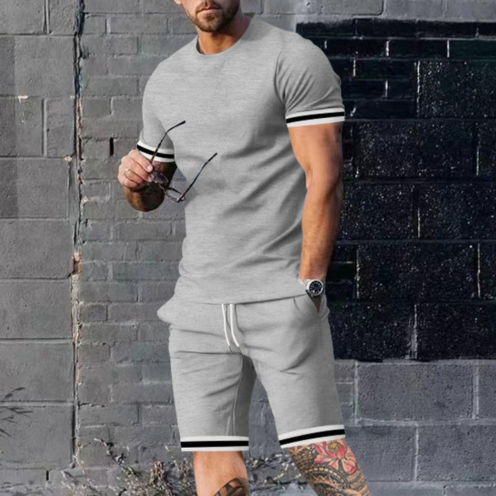 Herren Sportliches Freizeitset mit Kurzarmshirt und Short Drune