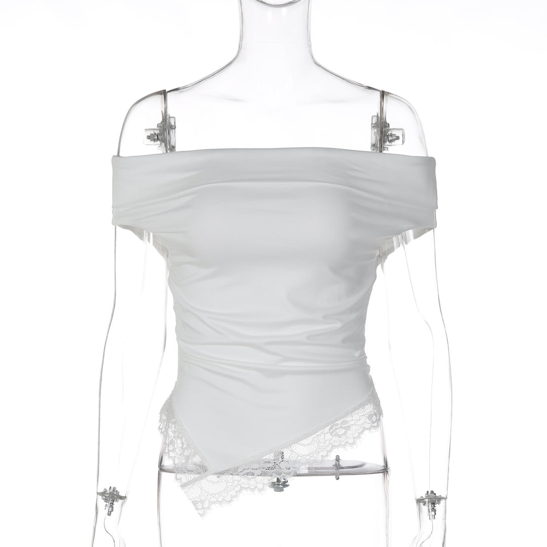 Damen Charmantes Off-Shoulder Top Drune