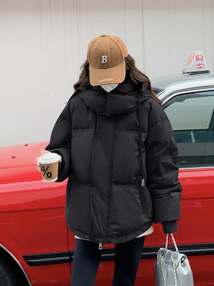 Damen Wattierte Winterjacke mit großzügigem Schnitt und hohem Kragen Drune