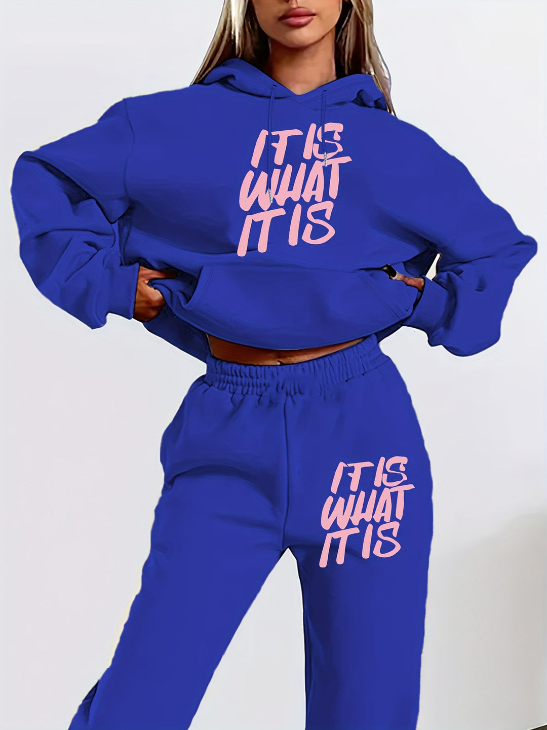 Damen Jogginganzug mit stylischem Statement-Print und lässigem Schnitt Drune