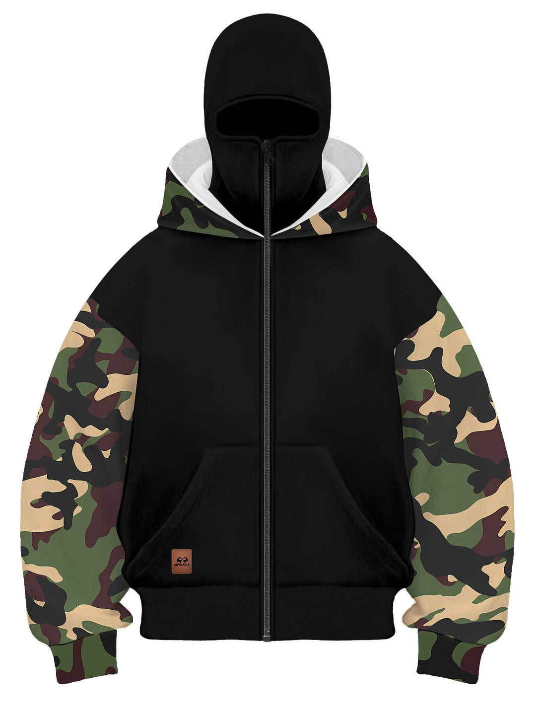 Herren Modische Camouflage Kapuzenjacke Drune