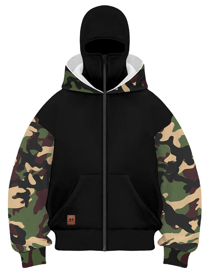 Herren Modische Camouflage Kapuzenjacke Drune
