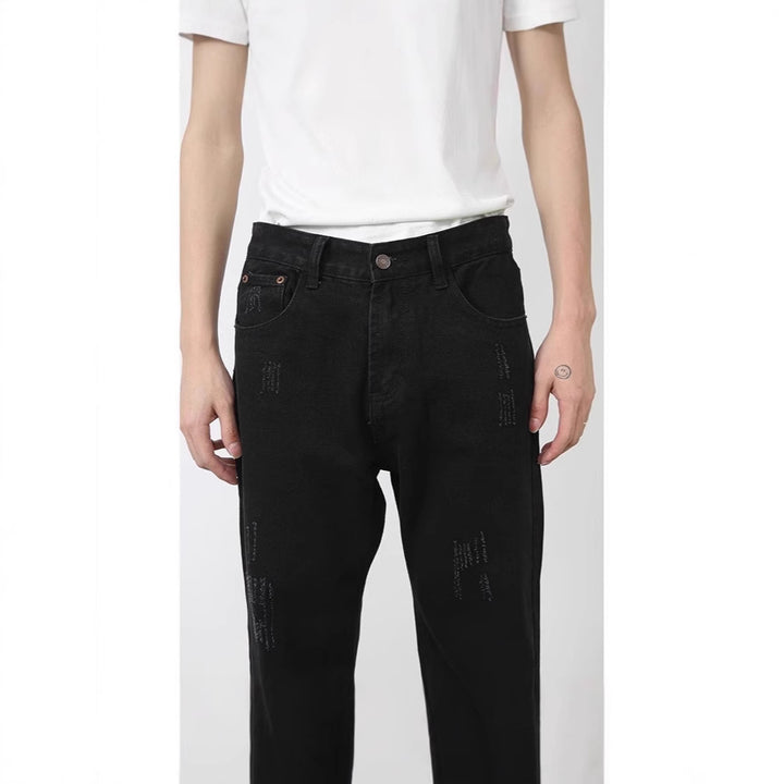 Herren Weitgeschnittene Denim-Hose Drune