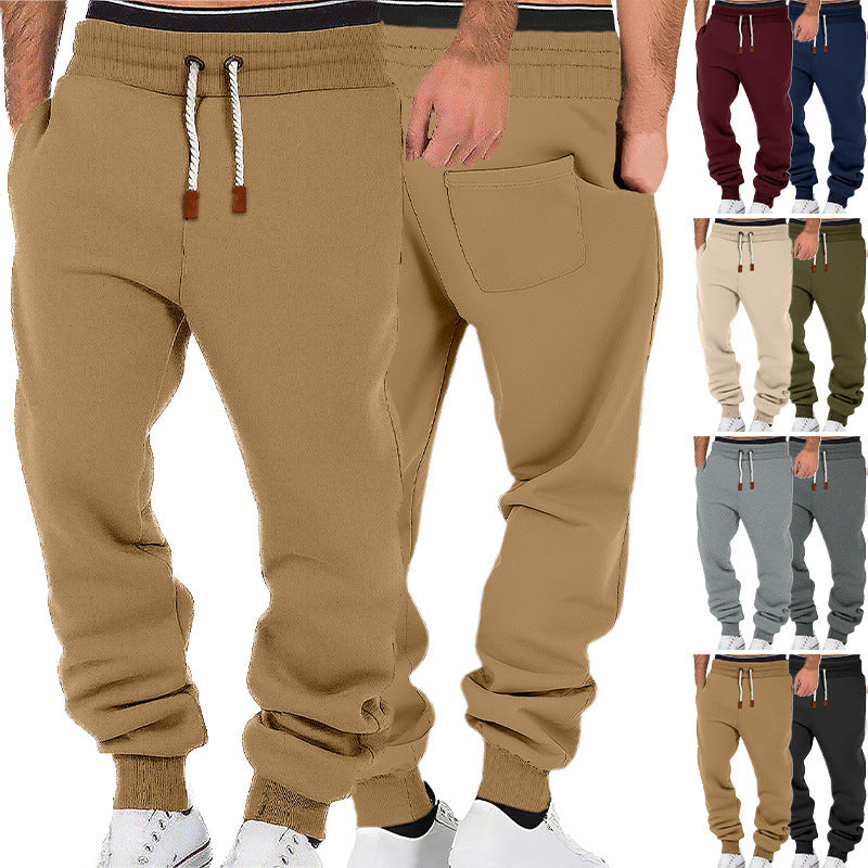 Herren nan komfortable Jogginghose aus hochwertiger Baumwollmischung mit elastischem Bund Kordelzug und Bündchen Drune