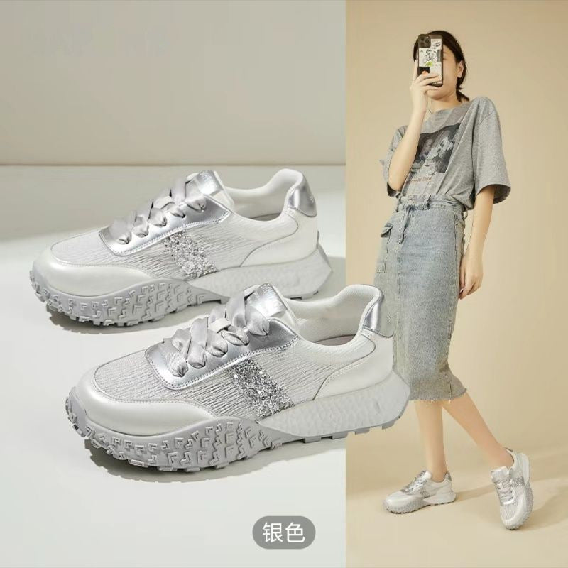 Damen Sportliche Sneakers mit glitzernden Akzenten und futuristischem Design Drune