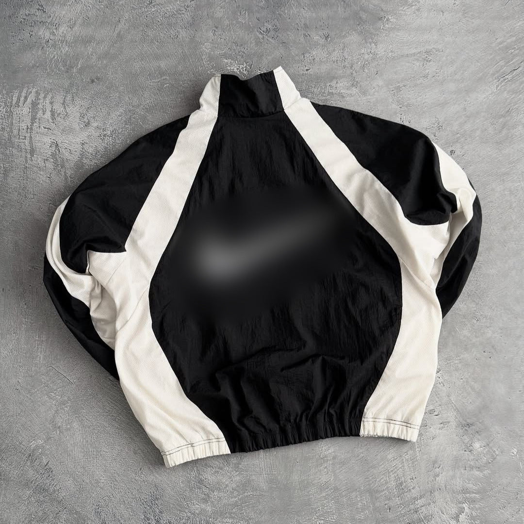 Unisex nan atmungsaktive leichte Wind- und Trainingsjacke mit Netzfutter, Stehkragen und elastischem Saum Drune