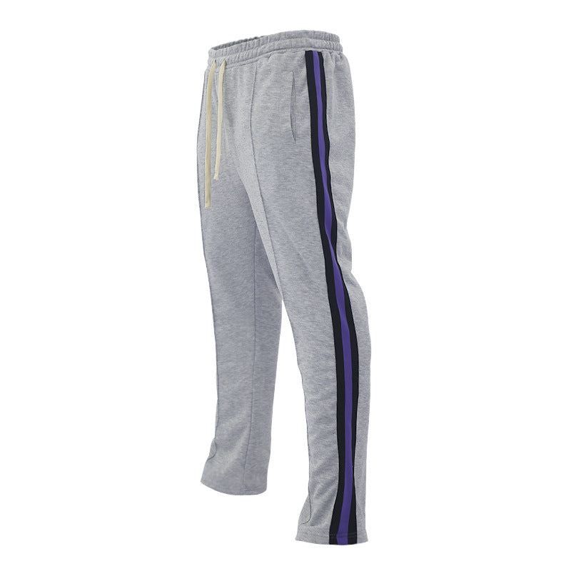 Herren Tapered-Trainingshose mit elastischem Bund, Kordelzug und seitlichen Kontraststreifen Drune