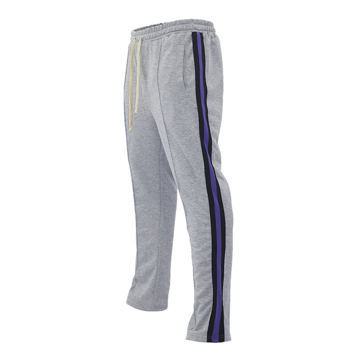 Herren Tapered-Trainingshose mit elastischem Bund, Kordelzug und seitlichen Kontraststreifen Drune