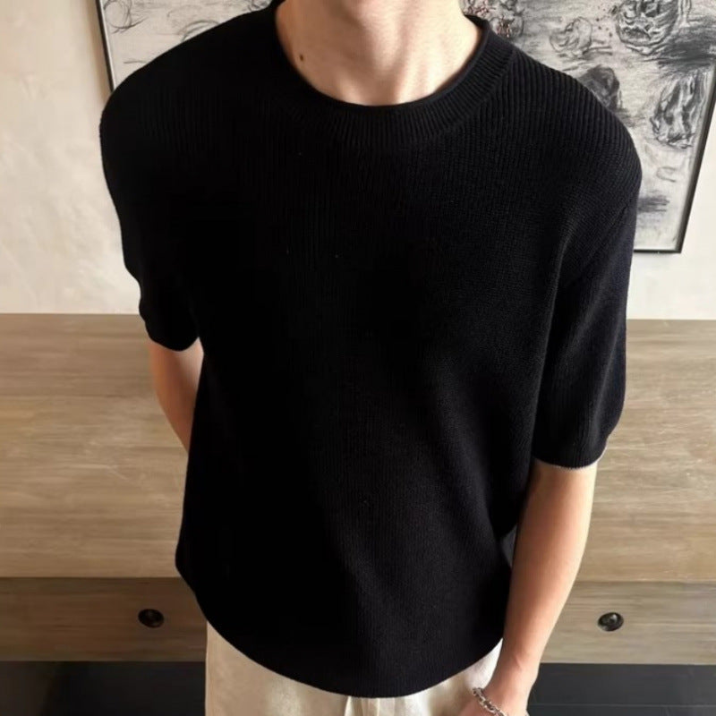 Herren Kurzarm Strickoberteil Drune