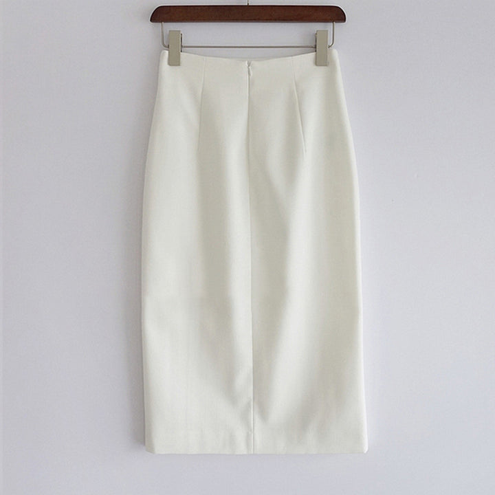 Damen Eleganter Bleistiftrock mit seitlichem Schlitz und feinem Stoff Drune