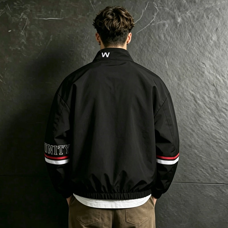 Herren Sportliche Übergangsjacke mit hohem Kragen und Reißverschluss Drune 1788241955