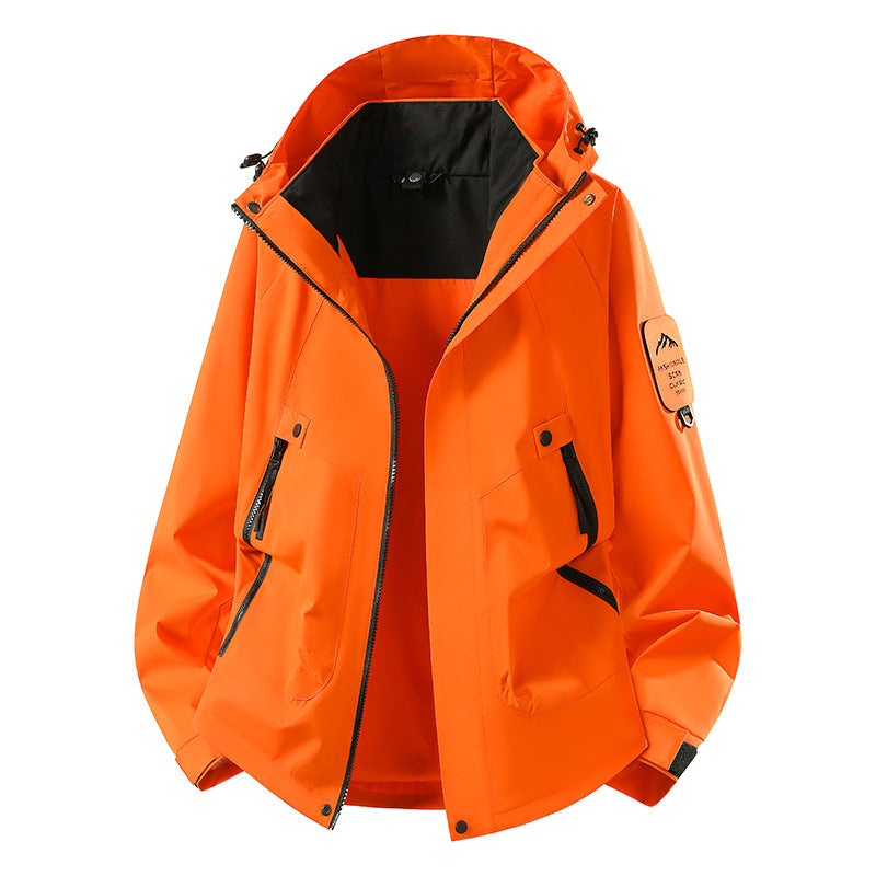 Herren Zwei-in-eins Wetterschutzjacke mit abnehmbarer Steppweste und verstellbarer Kapuze Drune