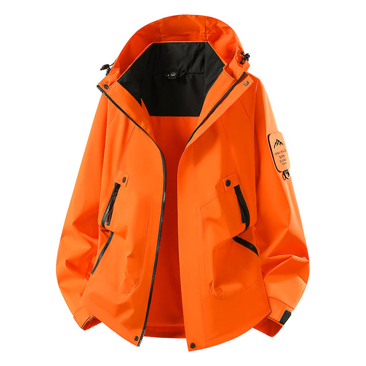 Herren Zwei-in-eins Wetterschutzjacke mit abnehmbarer Steppweste und verstellbarer Kapuze Drune