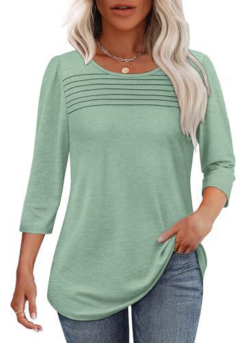 Damen Elegant geschnittenes Oberteil mit gerafften Details Drune