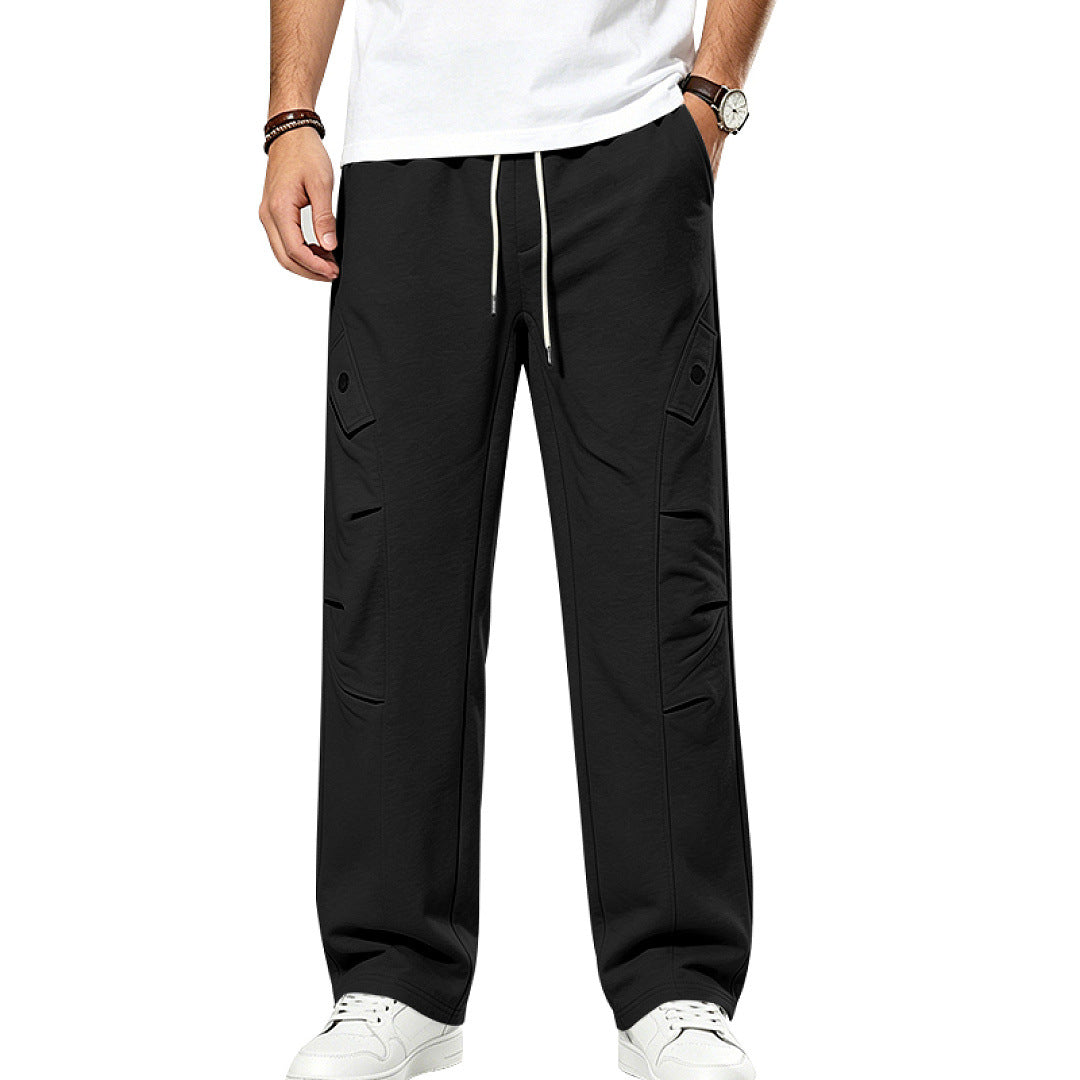Herren Lässige Cargo-Jogginghose mit Kordelzug und Cut-Out-Details Drune