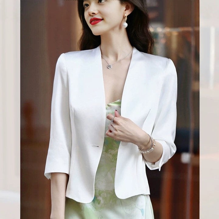 Damen Edler Blazer mit drei Viertelärmeln Drune