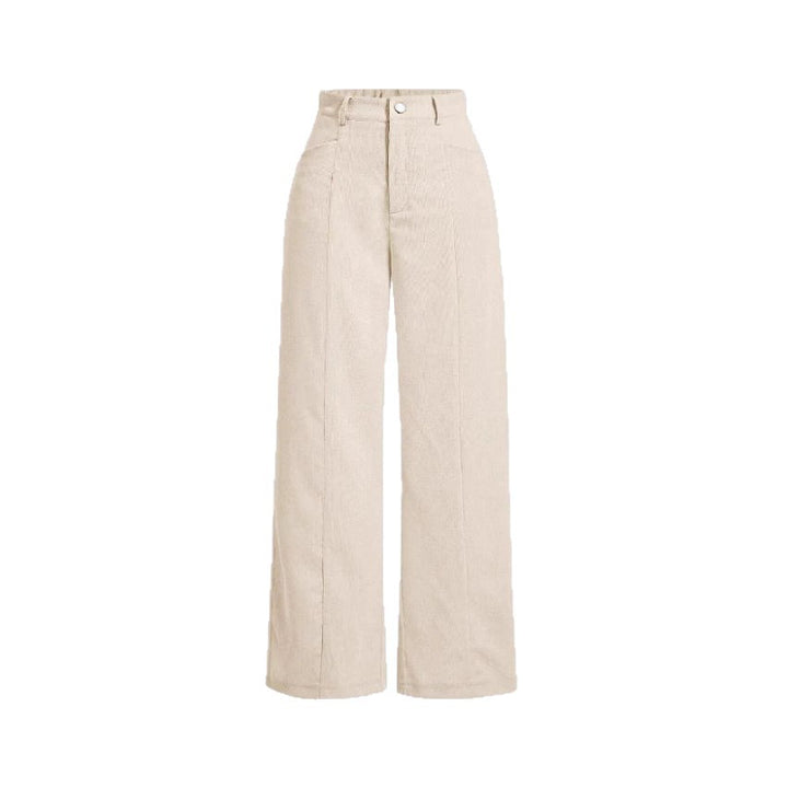 Damen weite High-Waist-Hosen Drune