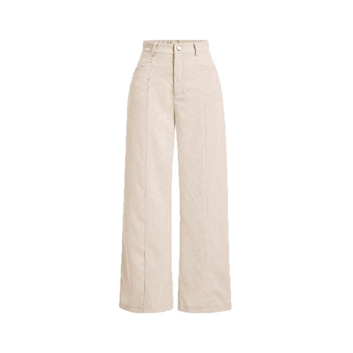 Damen weite High-Waist-Hosen Drune