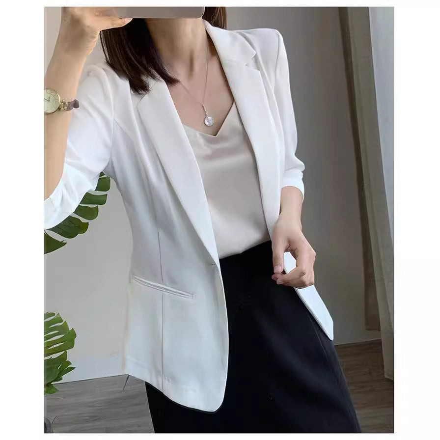 Damen Eleganter Blazer mit kurzem Arm Drune