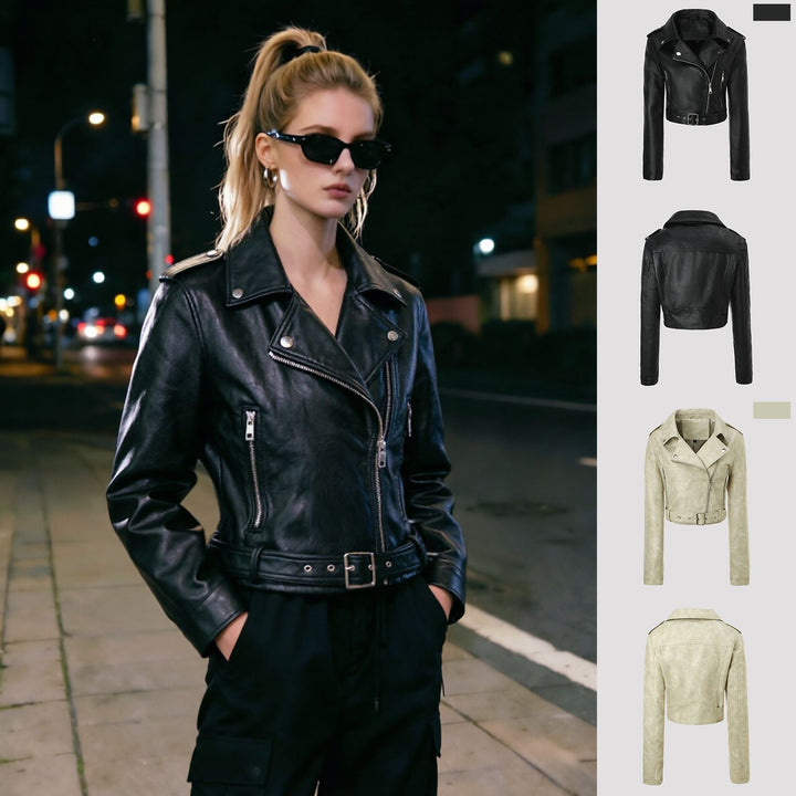 Damen Trendige Bikerjacke Drune