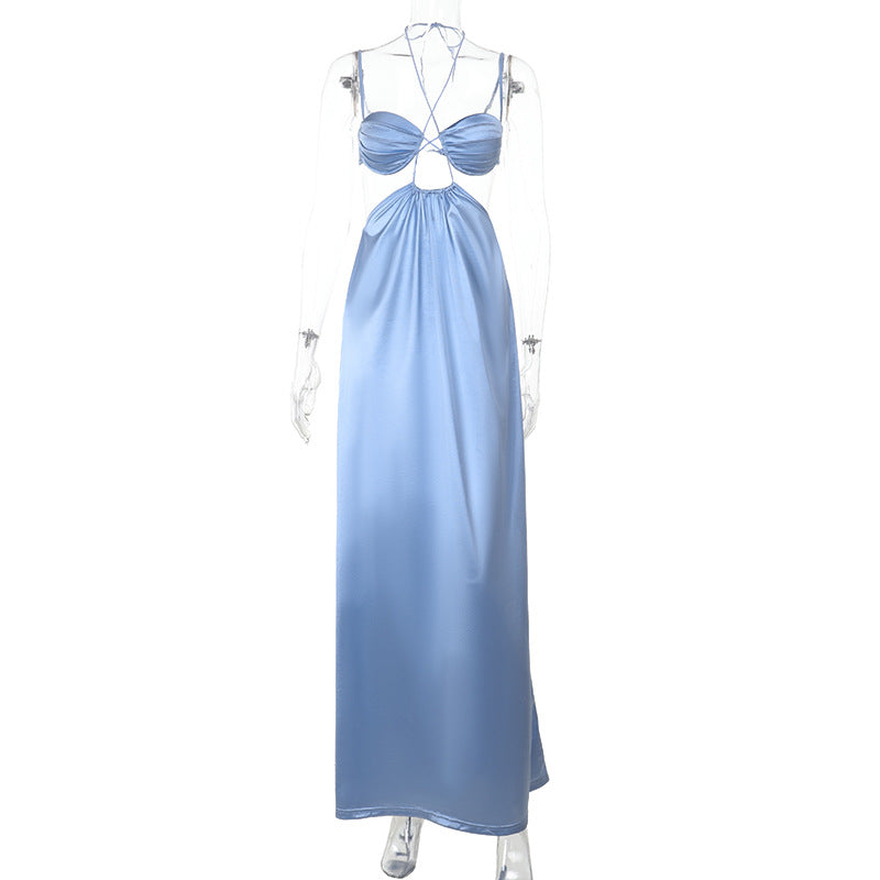 Damen Maxikleid mit verführerischem Halterneck und raffiniertem Cut-Out Drune