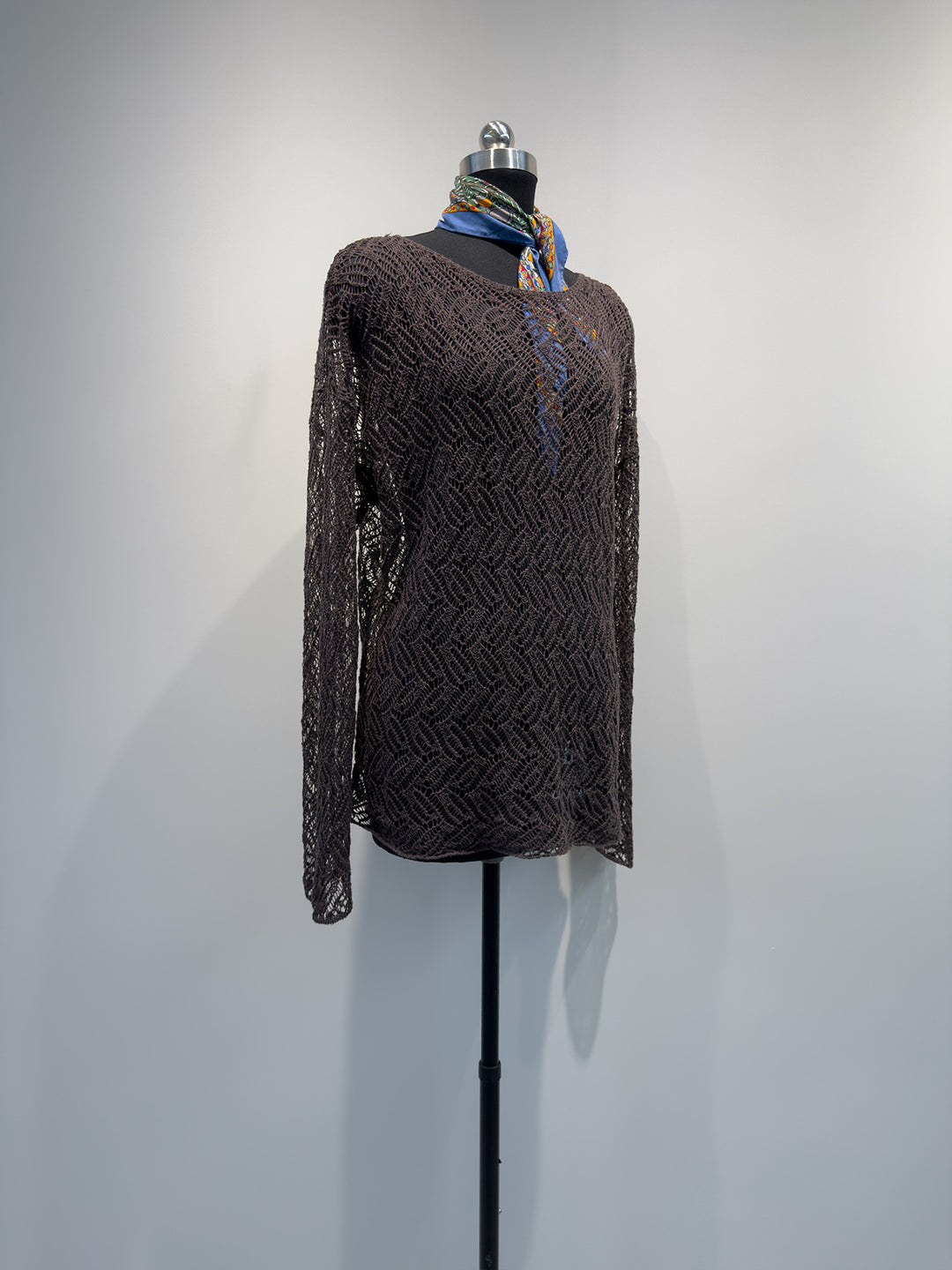 Damen Offenes Gewebtes Strickpullover Drune